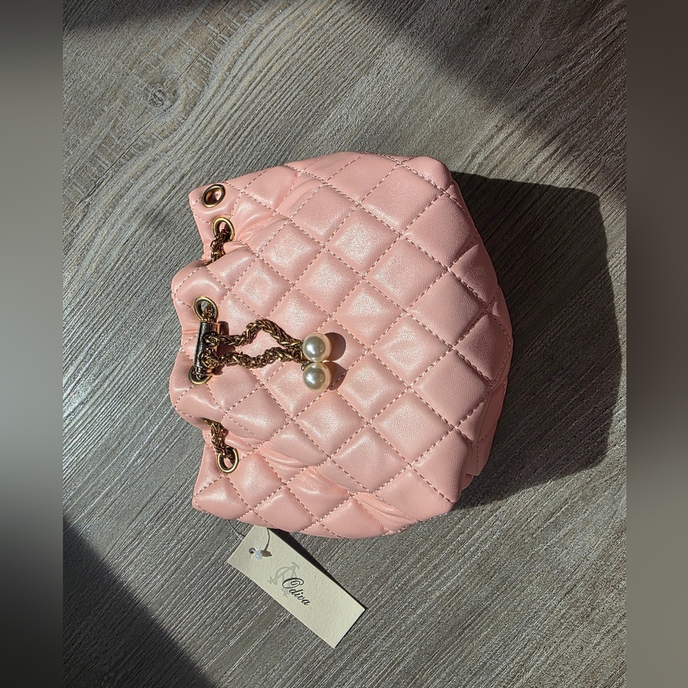 Elegant Pink Quilted Mini Bag
